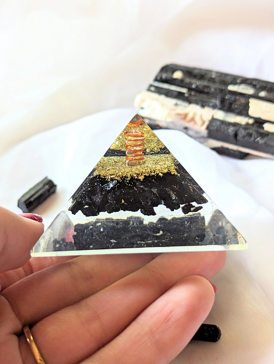 Orgonite Pyramid - Aura Cleansing, Emf Protection, Healing