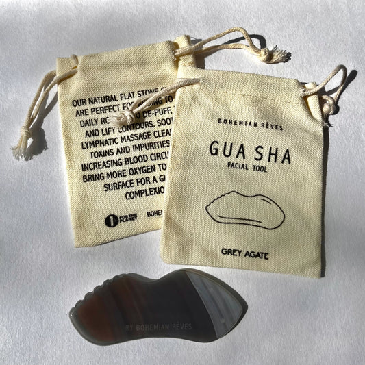 Bohem Gua Sha Face + Sustainable Cotton Storage Bag