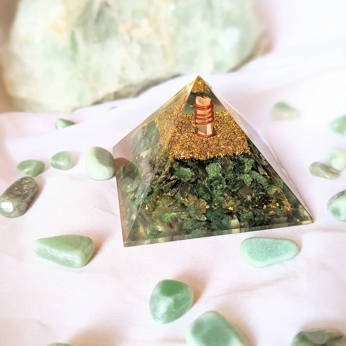 Orgonite Pyramid - Aura Cleansing, Emf Protection, Healing