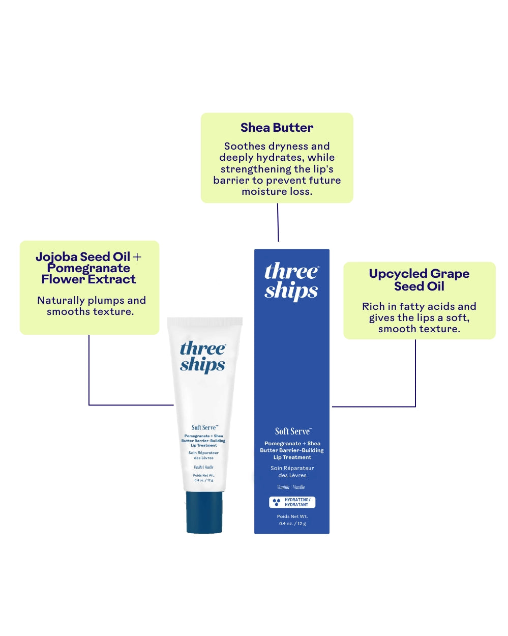 Softserve™ Pomegranate + Shea Butter Barrier-Building Lip Treatment