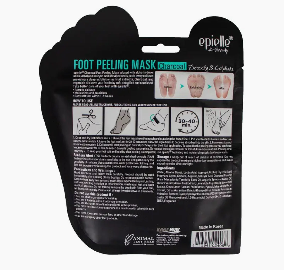 Charcoal Foot Peeling Mask