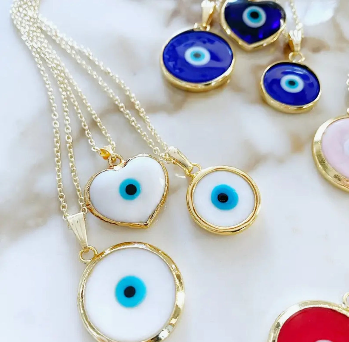 Murano Nazar “Evil Eye” Heart Necklace