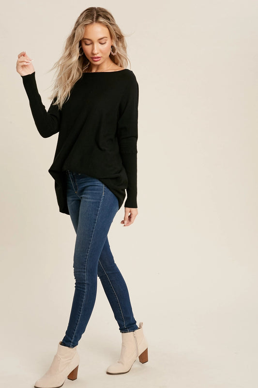 Flowy Boatneck Dolman Tunic