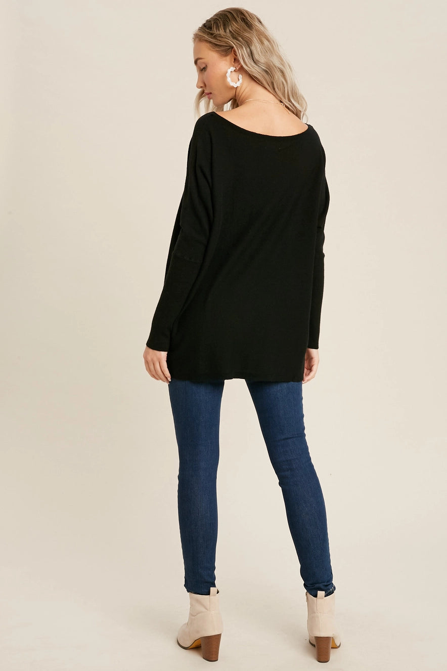 Flowy Boatneck Dolman Tunic