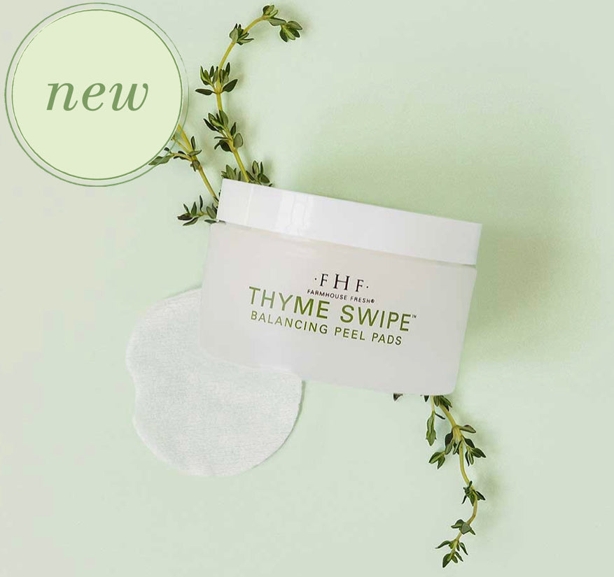 Thyme Swipe™ Organic Matcha + Thyme Balancing Peel Pads